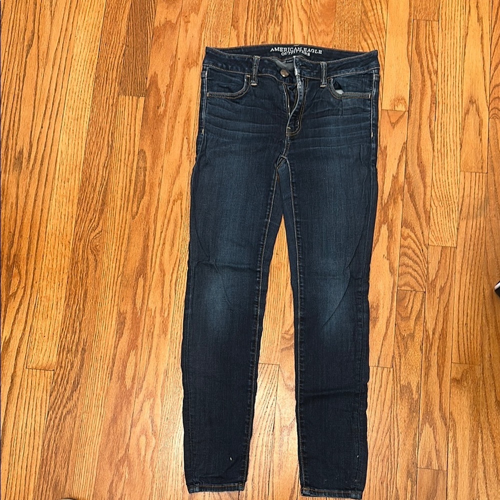 American Eagle Outfitters Blue Skinny Jeans Classic Fit